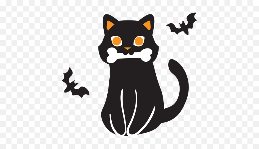 Black Cat Cartoon - Desenho Gato Preto Emoji,Black Cat Transparent