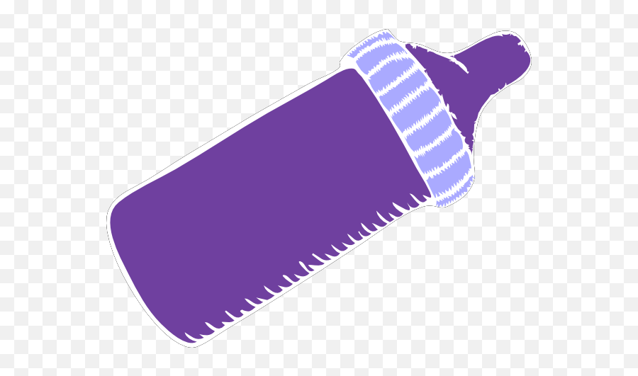 Purple Baby Bottle Clip Art At Clker - Purple Baby Bottle Clipart Emoji,Baby Bottle Clipart