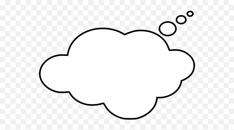 Upside Down Wide Thought Bubble Clip Art At Clkercom - Printable Outline Printable Cloud Stencil Emoji,Text Bubble Png