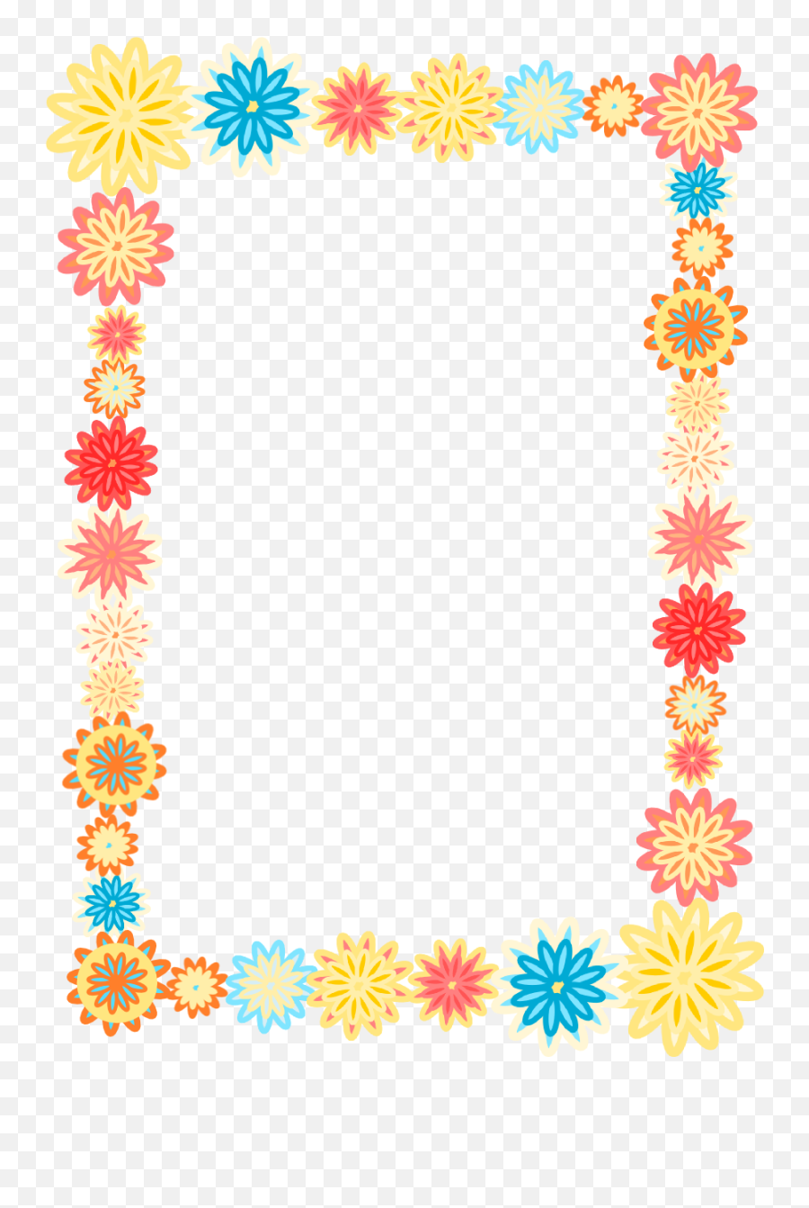 Free Flower Frame Cliparts Download Free Flower Frame - Colorful Transparent Background Border Emoji,Floral Frame Clipart