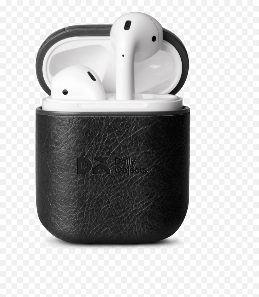 Black Leather Airpods Case Cover Buy At Dailyobjects Emoji,Air Pod Png