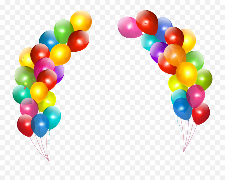 Balloon Birthday Clip Art - Colorful Balloons Decor Emoji,Balloons Clipart Png