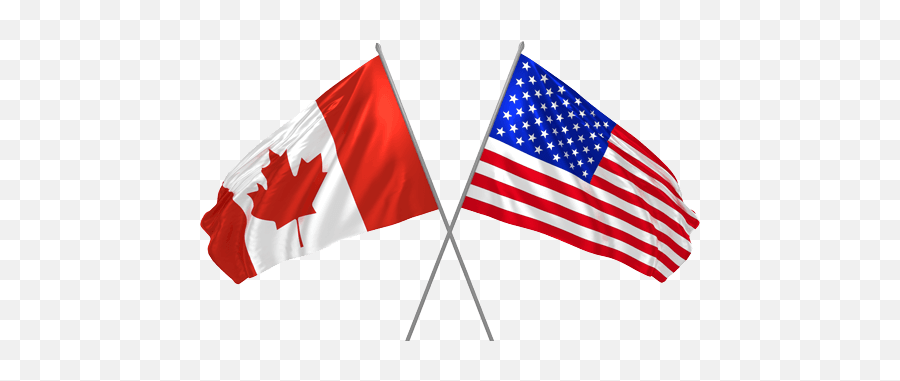 Download Free Canada Flag Pole Png - Us And Canada Flag Transparent Background Emoji,Us Flag Png