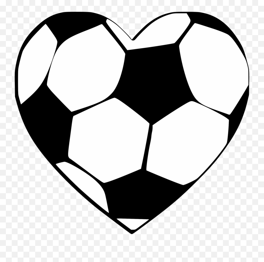 Heart Shaped Soccer Ball Svg - Transparent Soccer Ball Heart Emoji,Soccer Ball Clipart