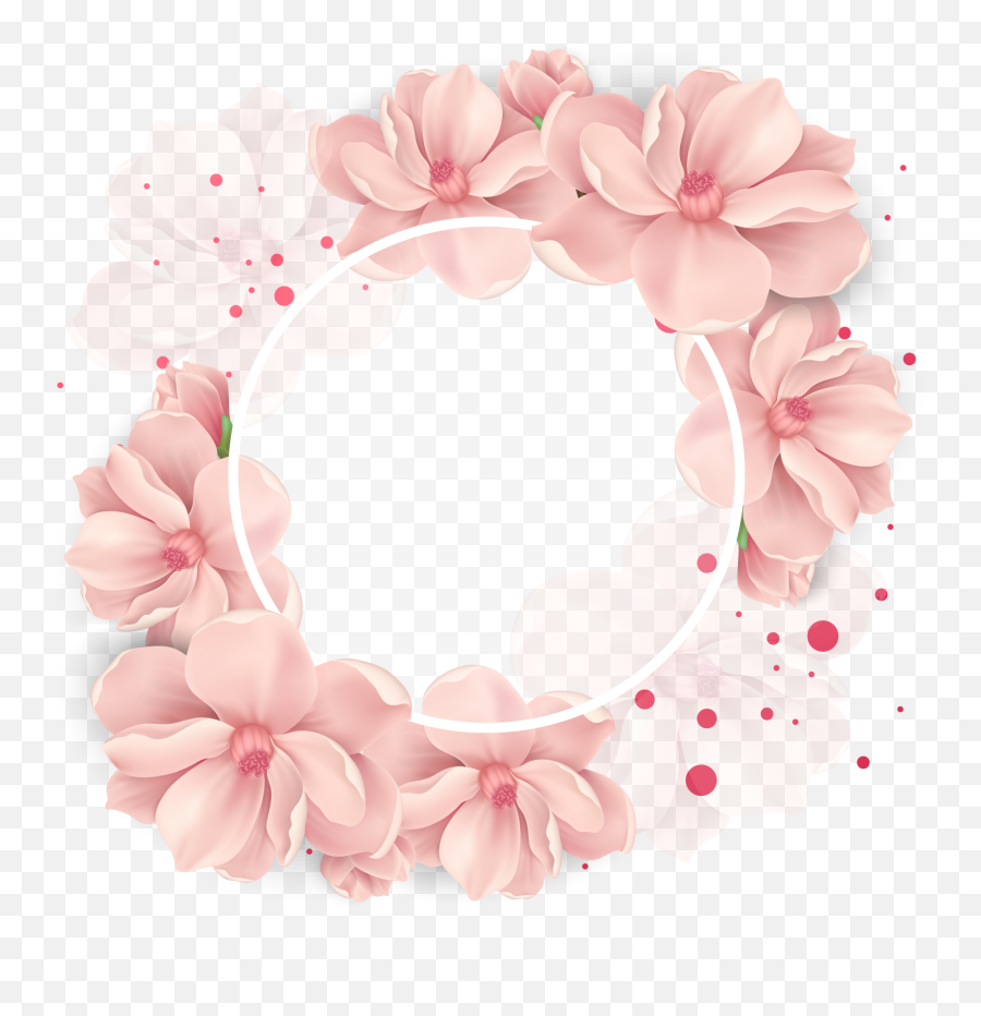 Download Flower Cherry Wreath Decoration Vector Wedding - Flower Wedding Vector Png Emoji,Floral Wreath Clipart