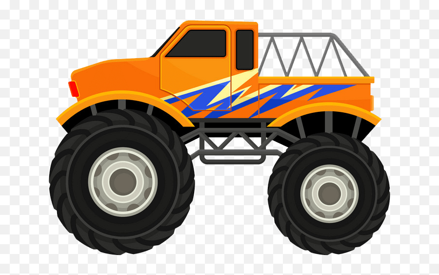 Orange Monster Truck Icon Png - Monster Truck Clipart Clipart World Emoji,Monster Truck Clipart