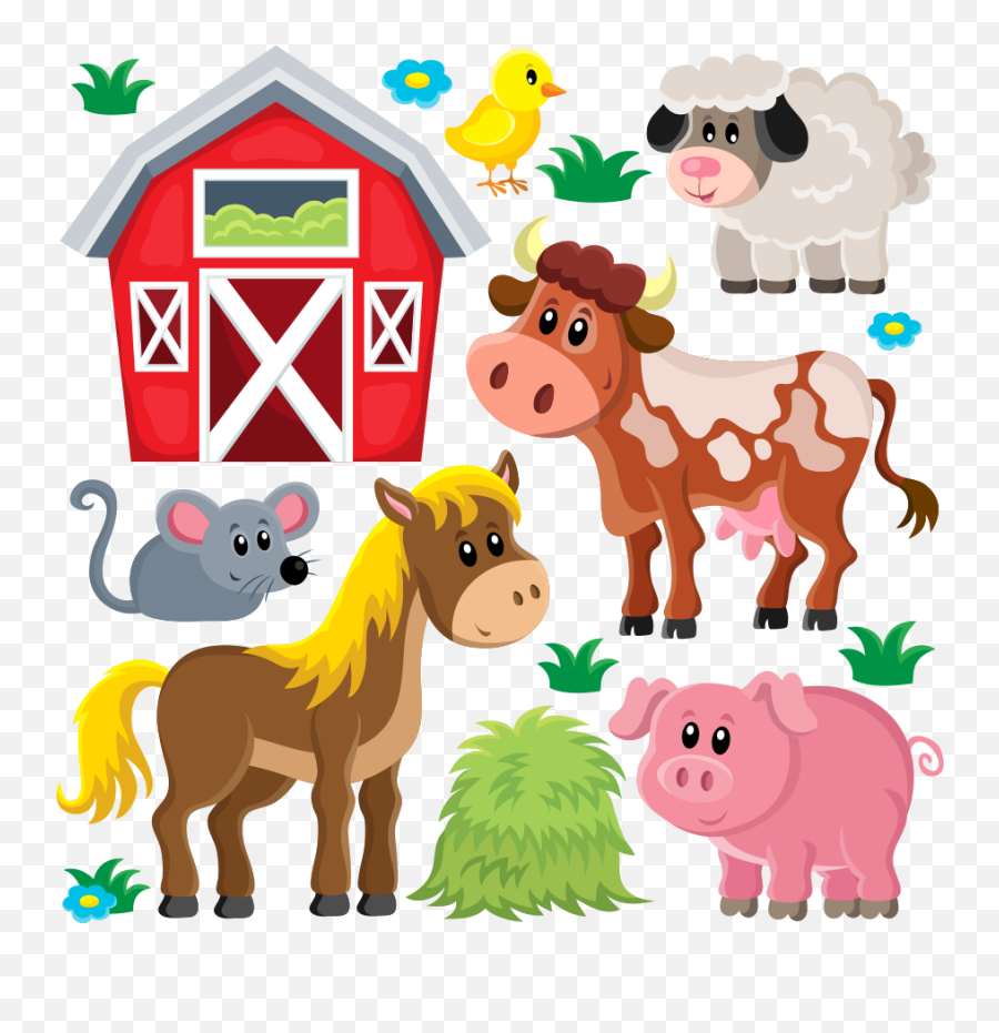 Farm Animal - Wall Sticker Farm Animals Emoji,Farm Clipart