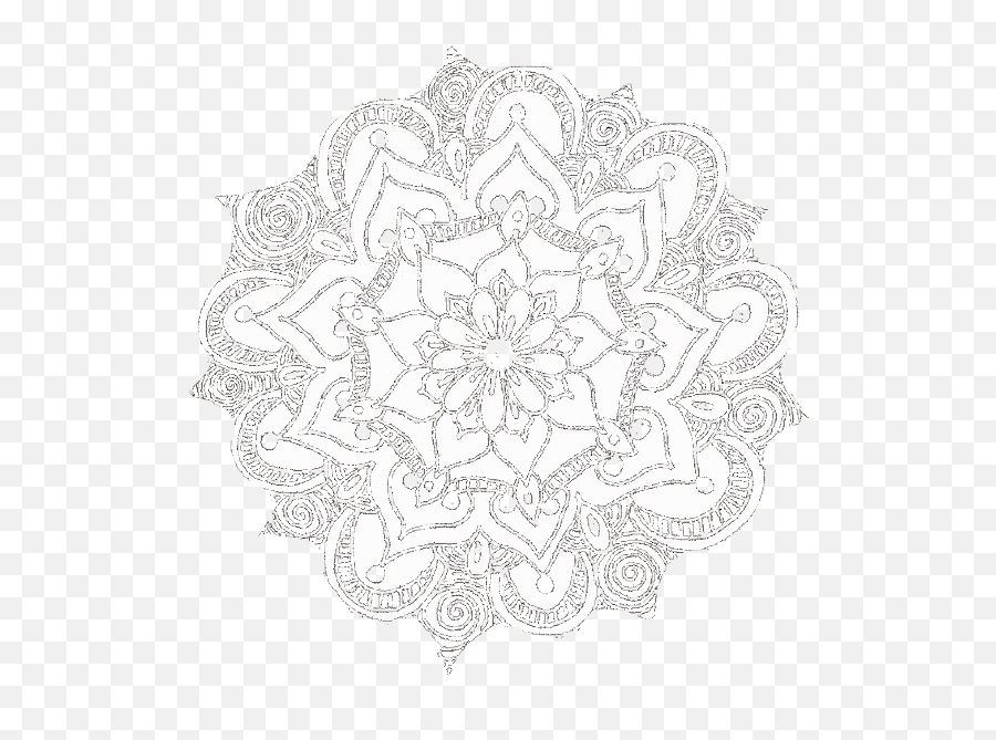 Iphone Android Ocean Background Transparent Floral - White Desenho De Mandala Grande Emoji,Mandala Transparent Background