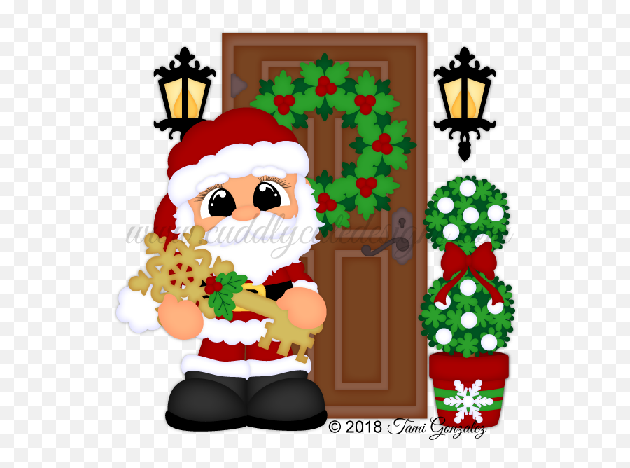 Pin On Dibujos Hermosos - Santa With Magic Key Illustration Emoji,Xmas Clipart