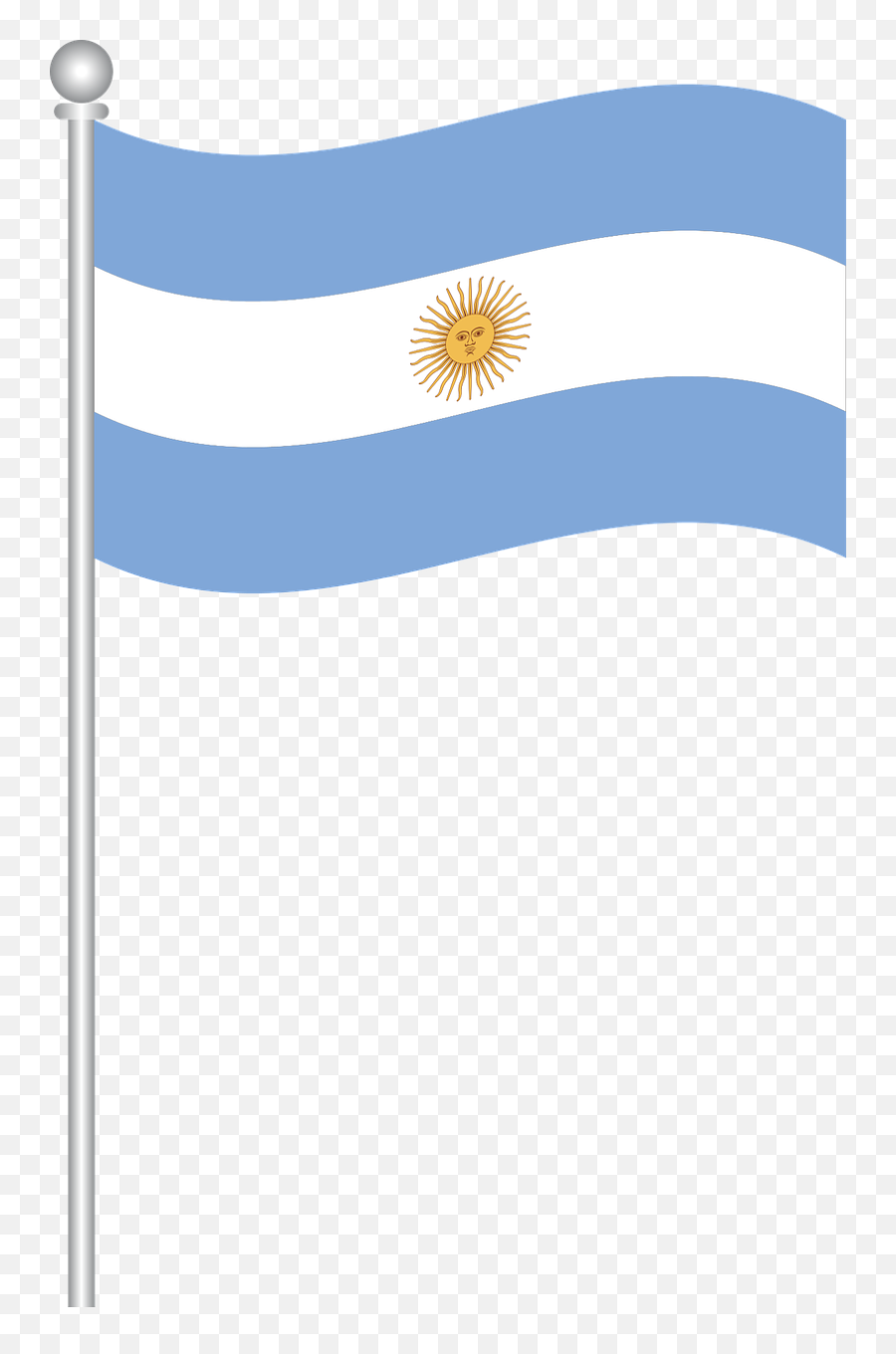Flag Of Argentina - Banderita De Argentina Png Emoji,Argentina Flag Png