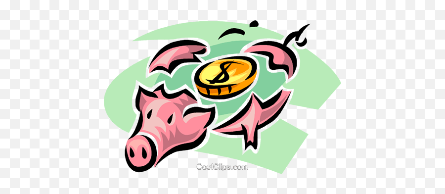 Download Broken Piggy Bank Royalty Free Vector Clip Art Emoji,Pantry Clipart