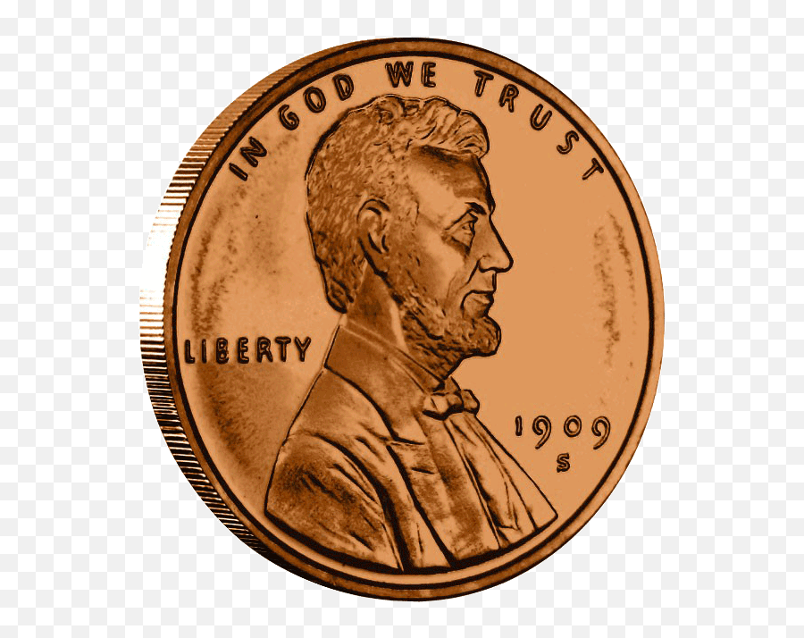 Copper Penny - Penny Lincoln Emoji,Penny Clipart