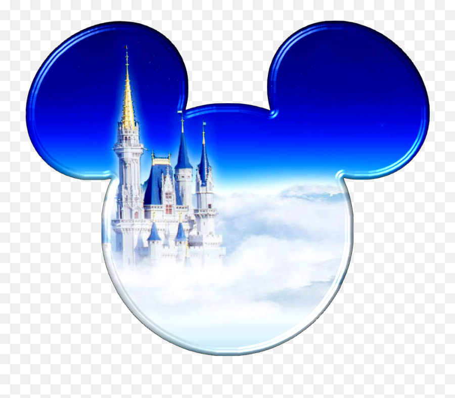 Mickey Head With Cindyu0027s Castle Disney Scrapbook Disney Emoji,Disney Castle Transparent Background