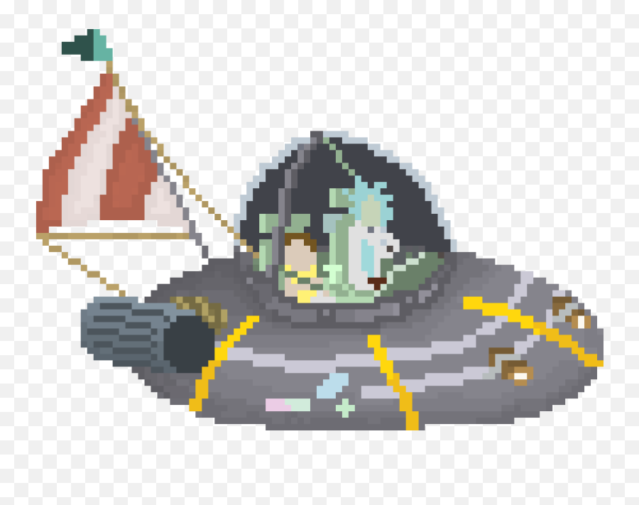 Download Rick And Morty Spaceship - Rick And Morty Ship Png Emoji,Morty Transparent