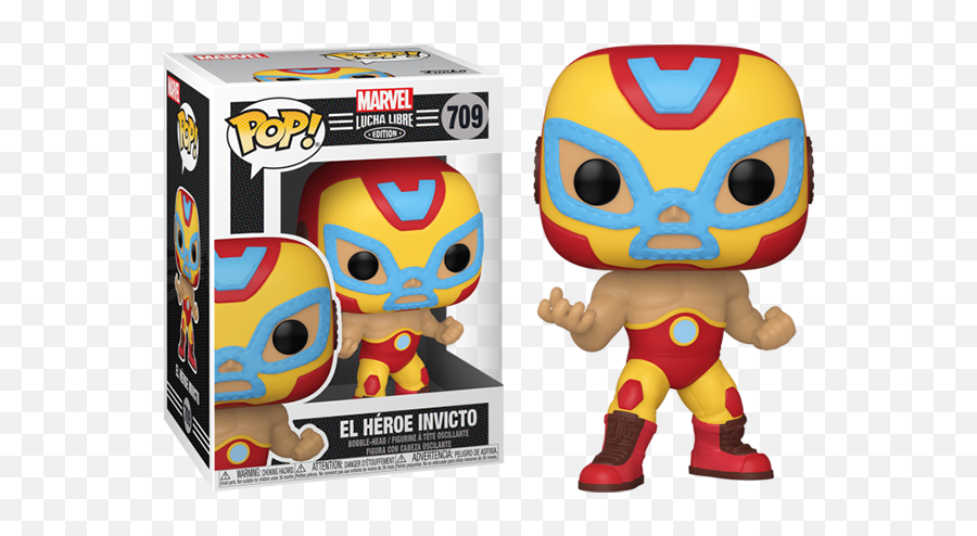 Marvel Lucha Libre Edition - El Heroe Invicto Iron Man Pop Vinyl Figure Emoji,Iron Man Flying Png