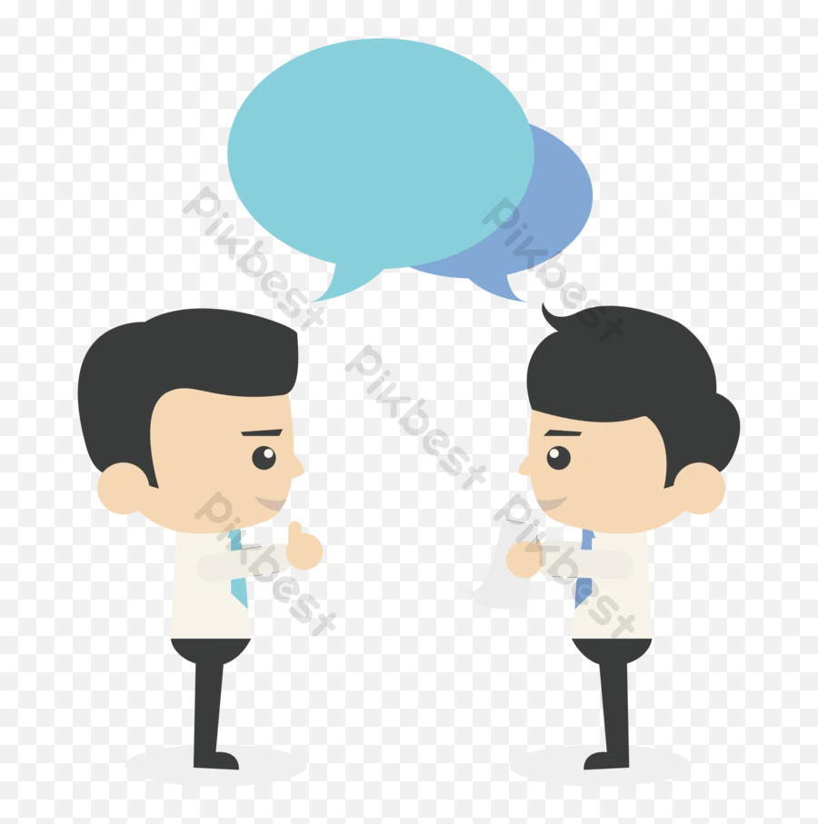 Dialogue Business Men Vector Ai Free Download - Pikbest Emoji,Dialogue Clipart