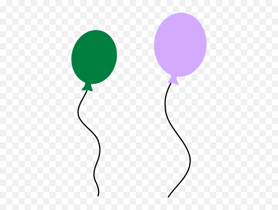 Green Purple Balloon Pair Clip Art At Clkercom - Vector Emoji,Purple Balloon Clipart