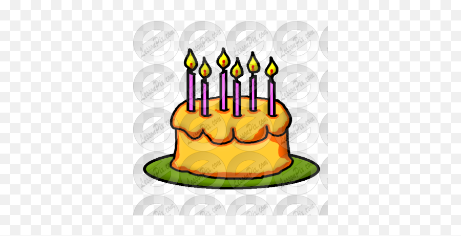 Birthday Cake Picture For Classroom Therapy Use - Great Cake Decorating Supply Emoji,Birthday Party Clipart