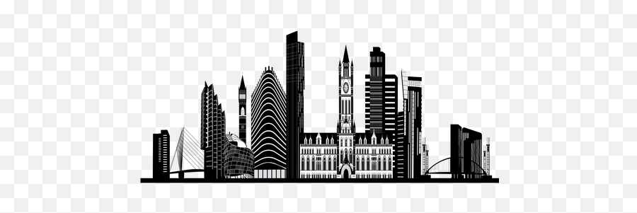 Skyline Silhouette Cityscape Vexel - Silhouette Skyline Png Manchester City Skyline Png Emoji,Cityscape Png