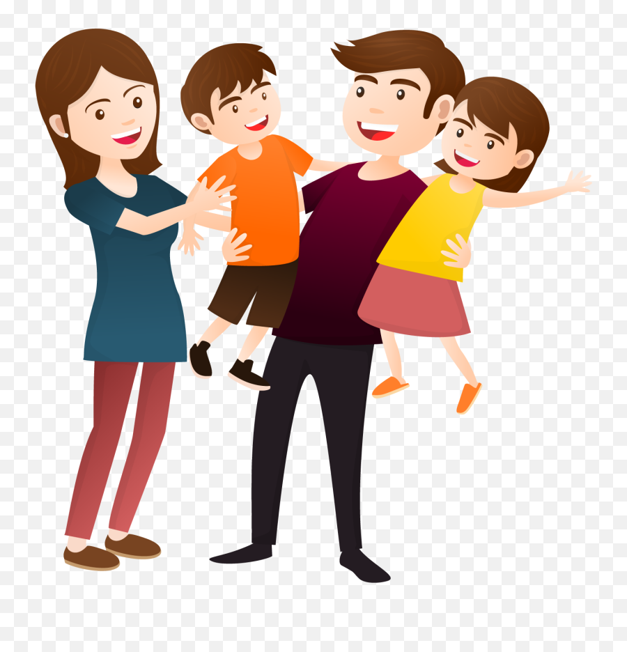 Family Desktop Wallpaper Clip Art - Cartoon Transparent Background Family Png Emoji,People Clipart