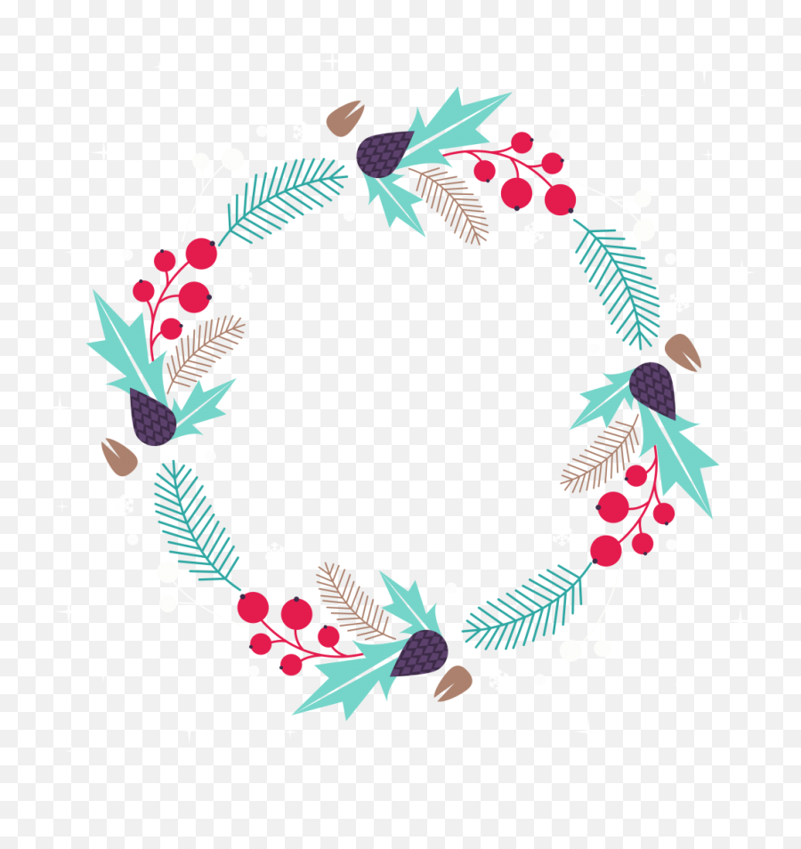 Christmas Christmas Wreath Clip Art - Decorative Emoji,Wreath Clipart