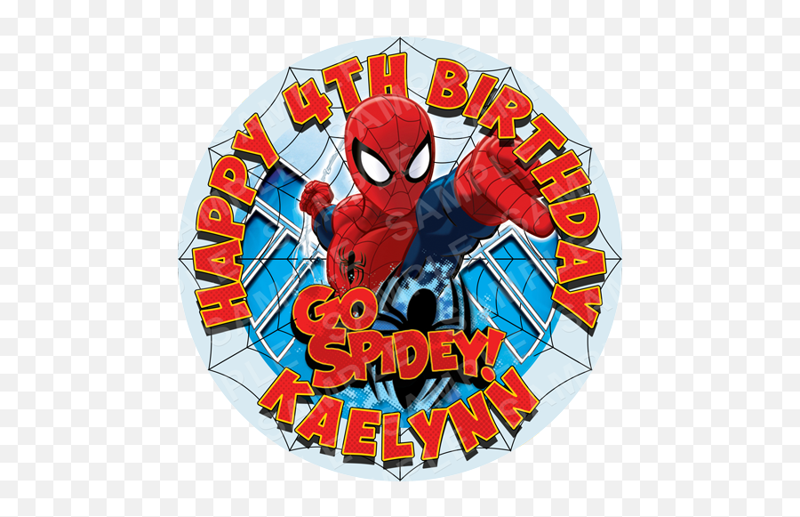Spiderman - Edible Cake Topper Personalised Printed Edible Spider Man Cake Design Emoji,Vampirina Clipart