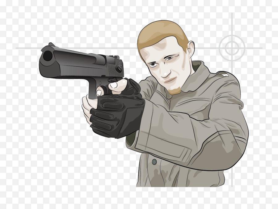 Gun Shot Clipart Pistol - Gun Shooting Vector Emoji,Shot Clipart