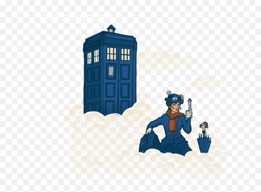 Nanny Who - Khallion Artists Teefury Teefury Doctor Fictional Character Emoji,Tardis Clipart