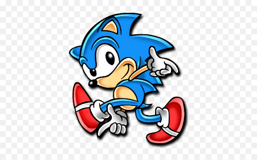 Sonic The Hedgehog Clipart Classic Sonic - Classic Sonic Sonic The Hedgehog Pose Classica Emoji,Sonic Clipart