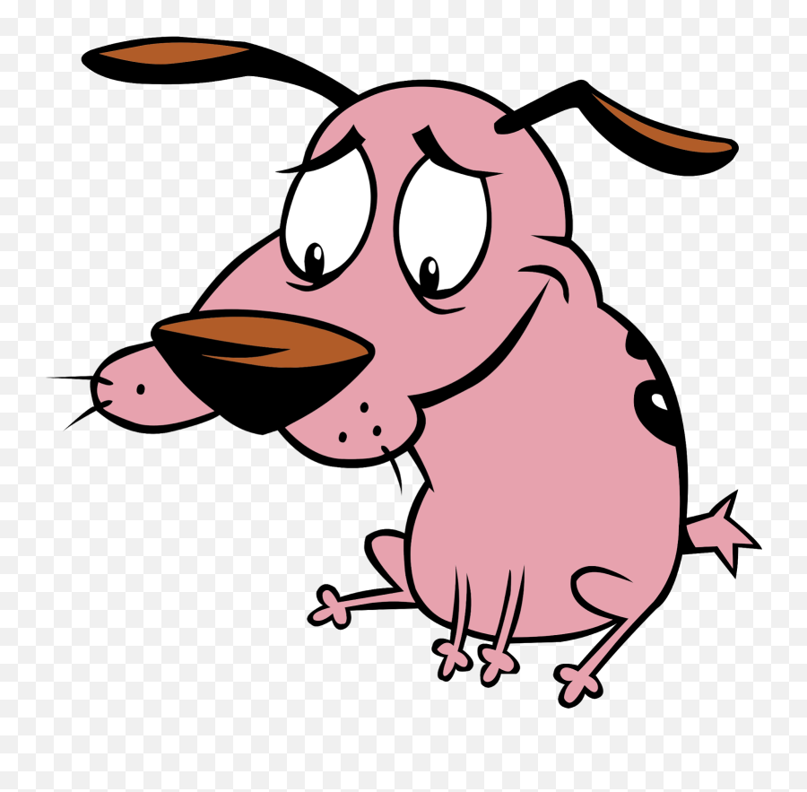 Download Courage The Cowardly Dog - Courage The Cowardly Dog Sitting Emoji,Courage The Cowardly Dog Png