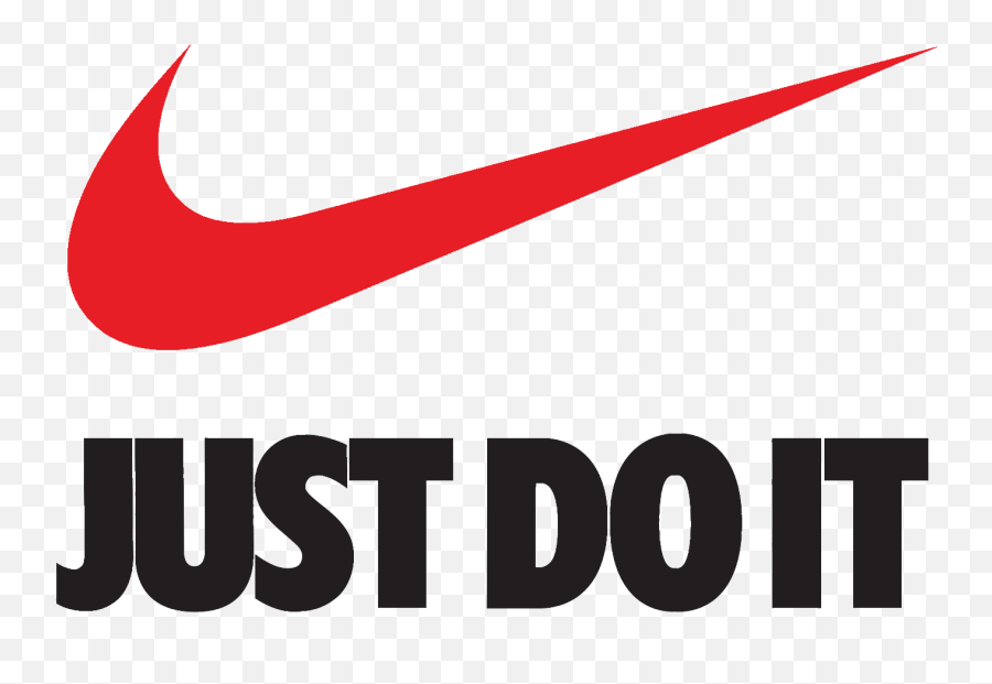 Just Do It Nike Swoosh Logo Brand - Transparent Just Do It Png Emoji,Nike Logo