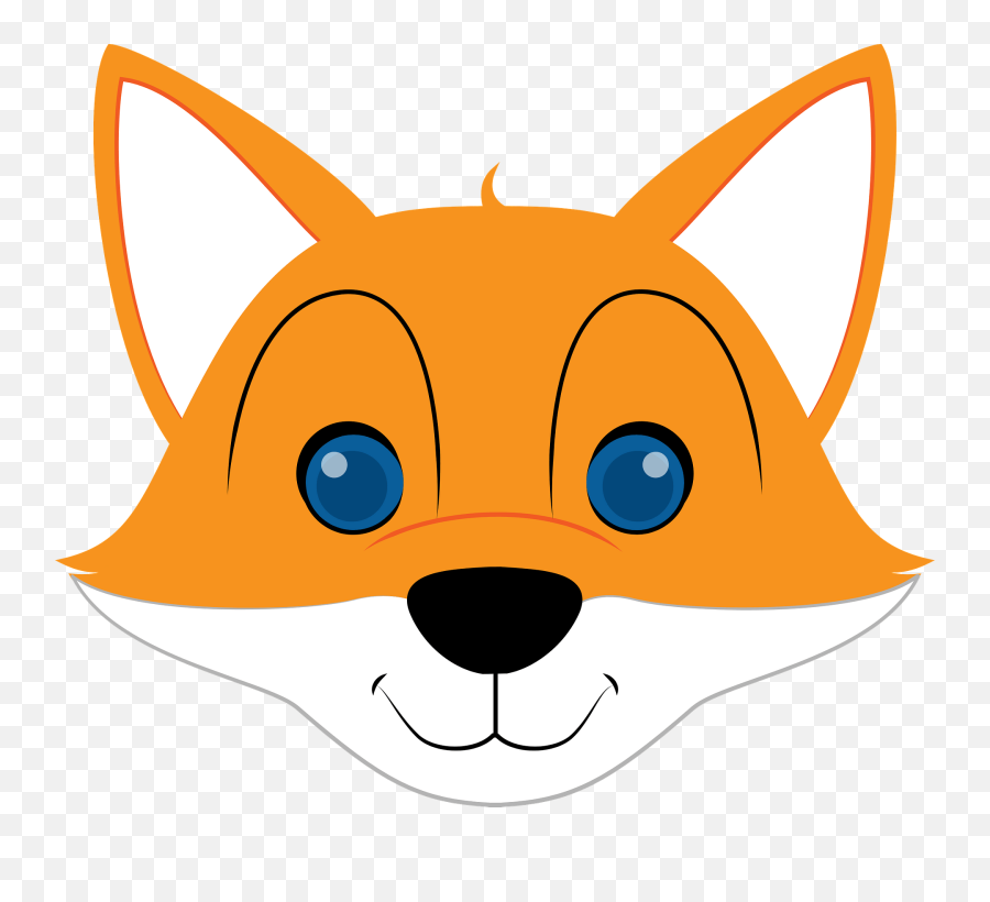 Fox Face Clipart - Fox Mask Printable Emoji,Fox Head Clipart