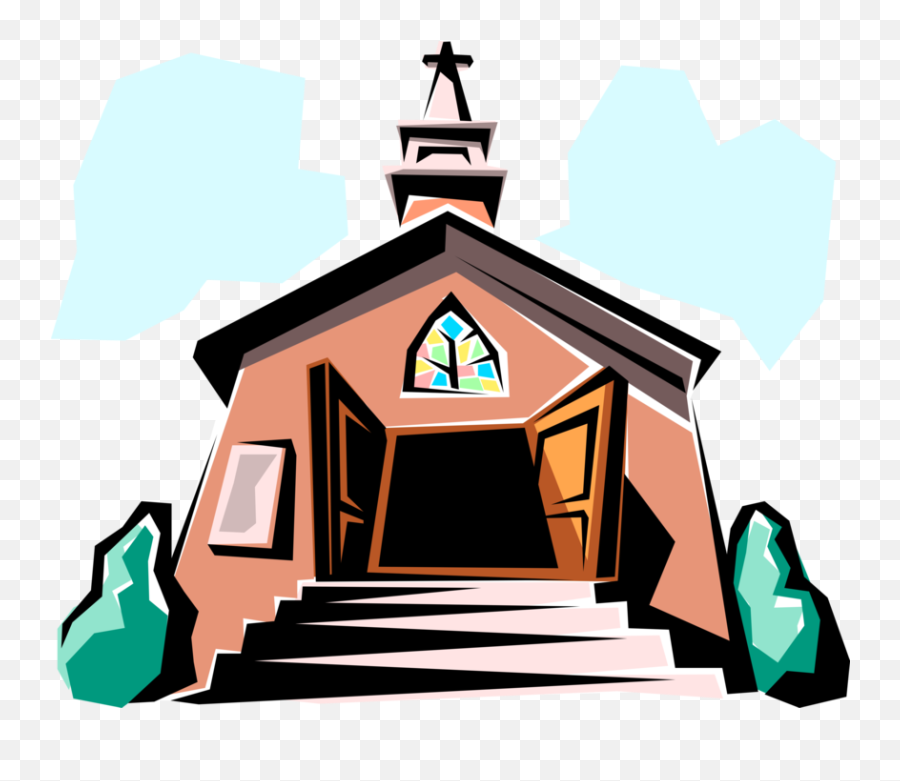 Entrance With Steps Vector - Dibujo De Una Iglesia Rota Emoji,Steps Clipart