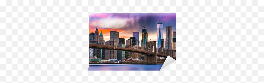 New York City Skyline Wall Mural U2022 Pixers - We Live To Change Emoji,New York City Skyline Png