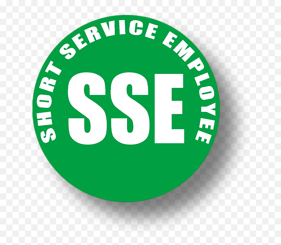 Reflective Short Service Employee Sse Hard Hat Sticker - White Text On Green Background 15 Inch Diameter Emoji,Green Background Png