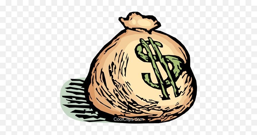 Bag Of Money Royalty Free Vector Clip Art Illustration Emoji,Money Clipart Free