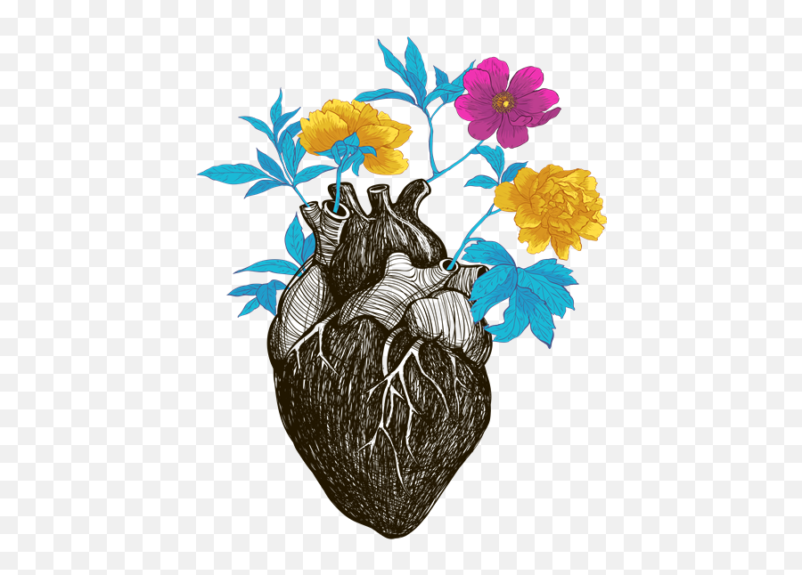 Anatomy Flower Heart - Flower Png Download 469575 Free Emoji,Anatomical Heart Clipart