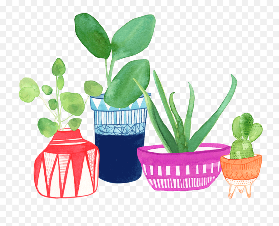 Plant Pots Succulent Clipart - Plants Clipart Water Color Emoji,Succulent Clipart