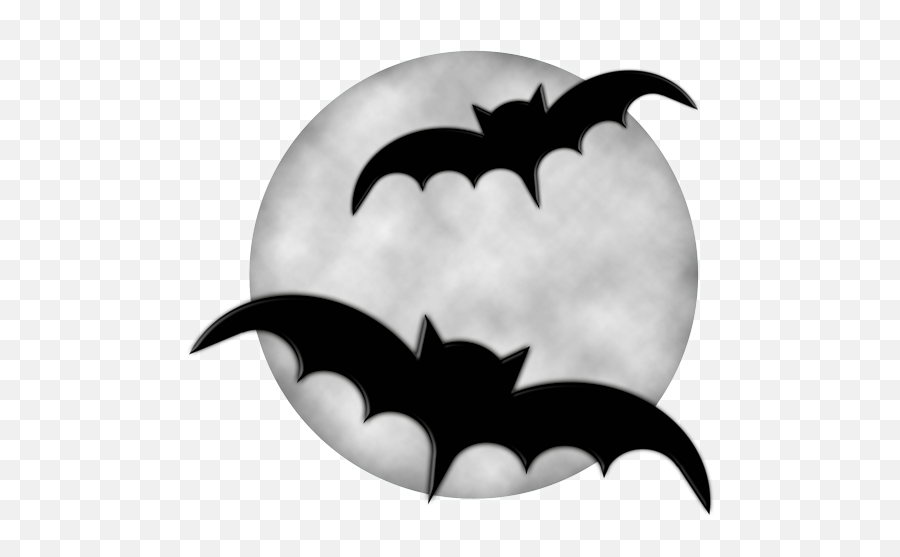 Moon And Bat Clipart - Halloween Bat Clip Art Emoji,Bat Clipart