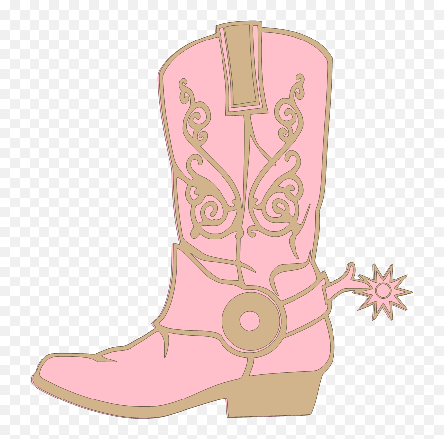 Cowgirl Clipart Brown Cowboy Boot - Transparent Pink Cowgirl Boots Clipart Emoji,Cowboy Boots Clipart