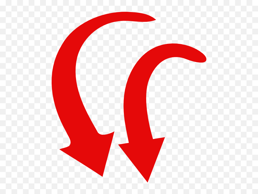 2 Red Arrow Curve Clip Art At Clkercom - Vector Clip Art 2 Red Arrow Png Emoji,Red Arrow Png