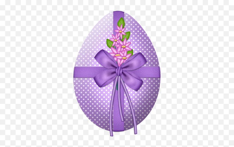 Easter Purple Egg With Flower Decor Png Clipart Picture - Easter Purple Emoji,Easter Clipart Free