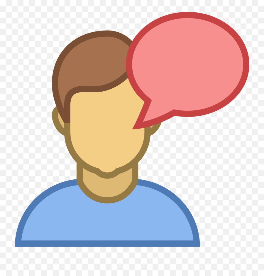 Person With Talking Bubble Clipart - Person Talking Clipart Emoji,People Talking Clipart