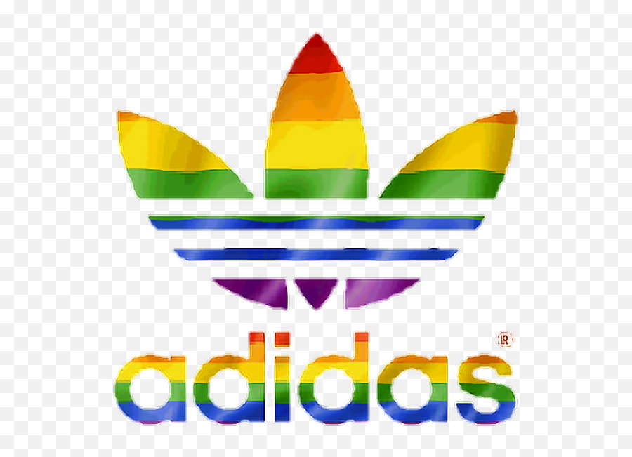 Download Logo Adidas Colores Png Png Image With No - Rainbow Adidas Logo Color Emoji,Adidas Png