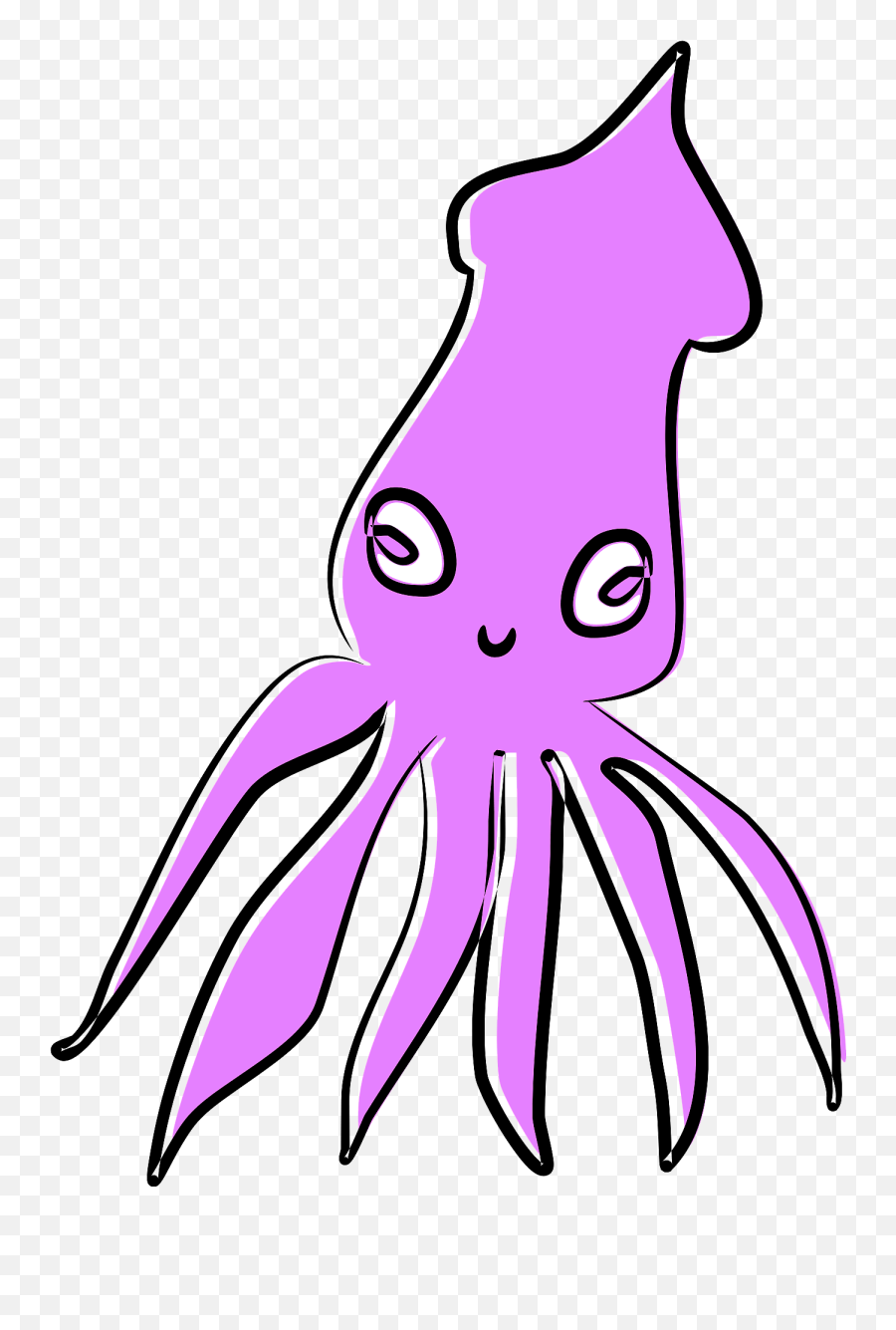 Cartoon Squid Clipart - Kartun Cumi Cumi Emoji,Squid Clipart