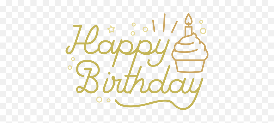 Happy Birthday Cupcake Quote - Transparent Png U0026 Svg Vector File Cumpleaños Imagenes De Cupcake Emoji,Happy Birthday Transparent