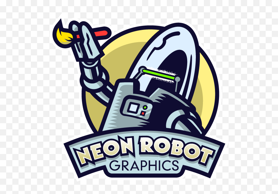 Neon Robot Graphics U2013 Graphic Design And Artwork From Devon - Language Emoji,Neon Logos