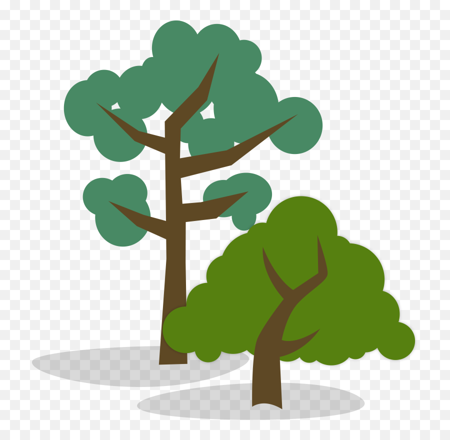 Tall Tree Short Tree Clipart - Tall Tree And A Short Tree Emoji,Tall Clipart