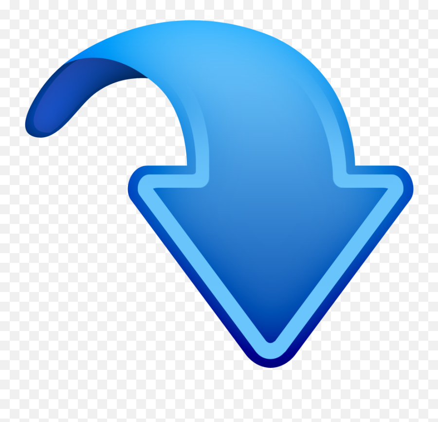 Download Down Arrow Transparent Png - Blue Down Arrow Png Emoji,Arrow Transparent Background