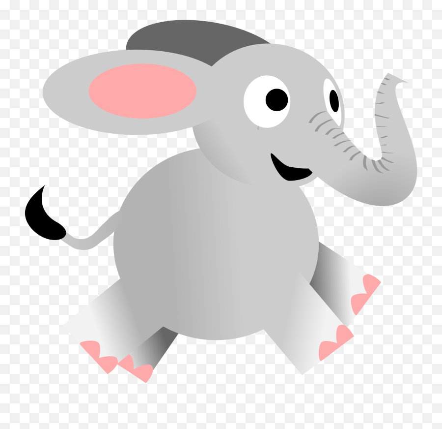 Elephants Download - Happy Elephant Running Cartoon Clipart Cartoon Transparent Elephant Running Emoji,Elephants Clipart